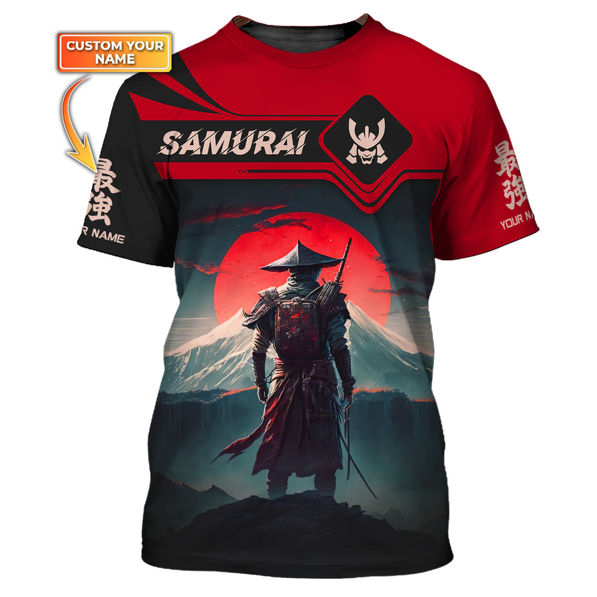 Personalized Name Samurai Shirt Custom Gift For Samurai Lovers