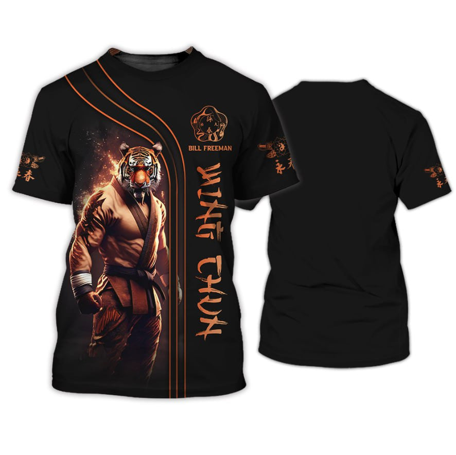 Tiger Wing Chun Personalized Name 3D Shirt Custom Gift