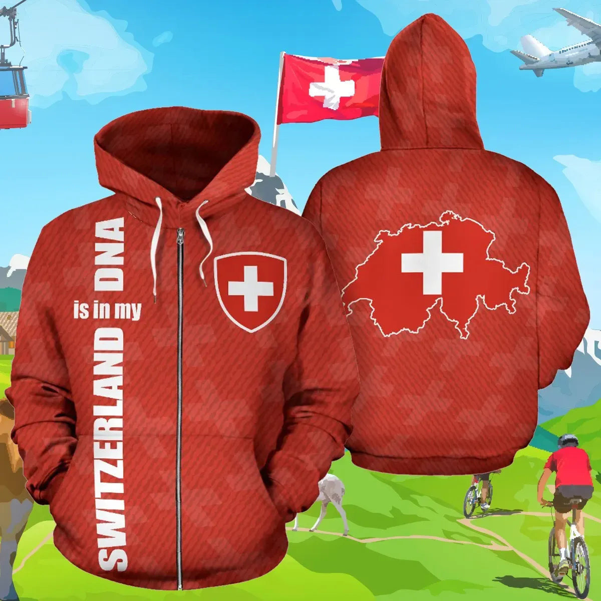 Switzerland 3D Hoodie Switzerland Is In My Dna