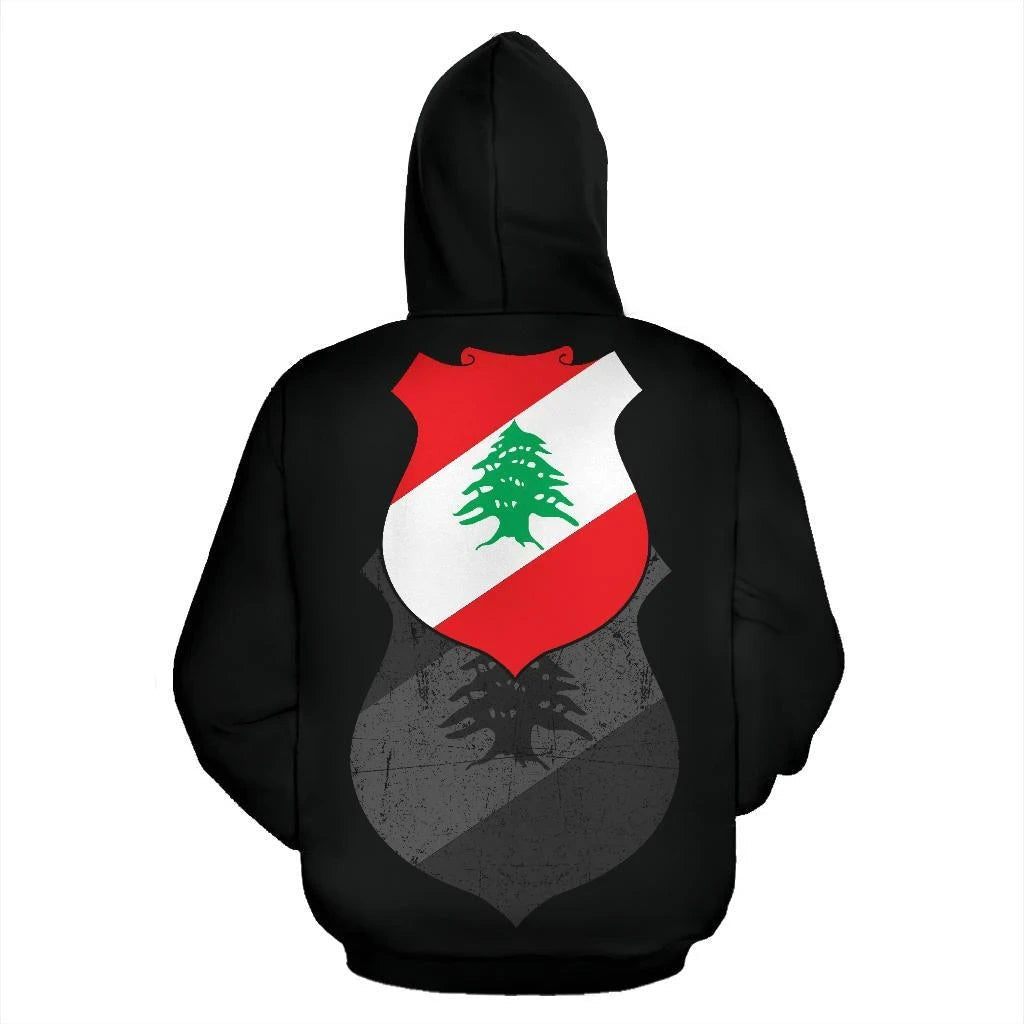 Lebanon Zipper 3D Hoodie