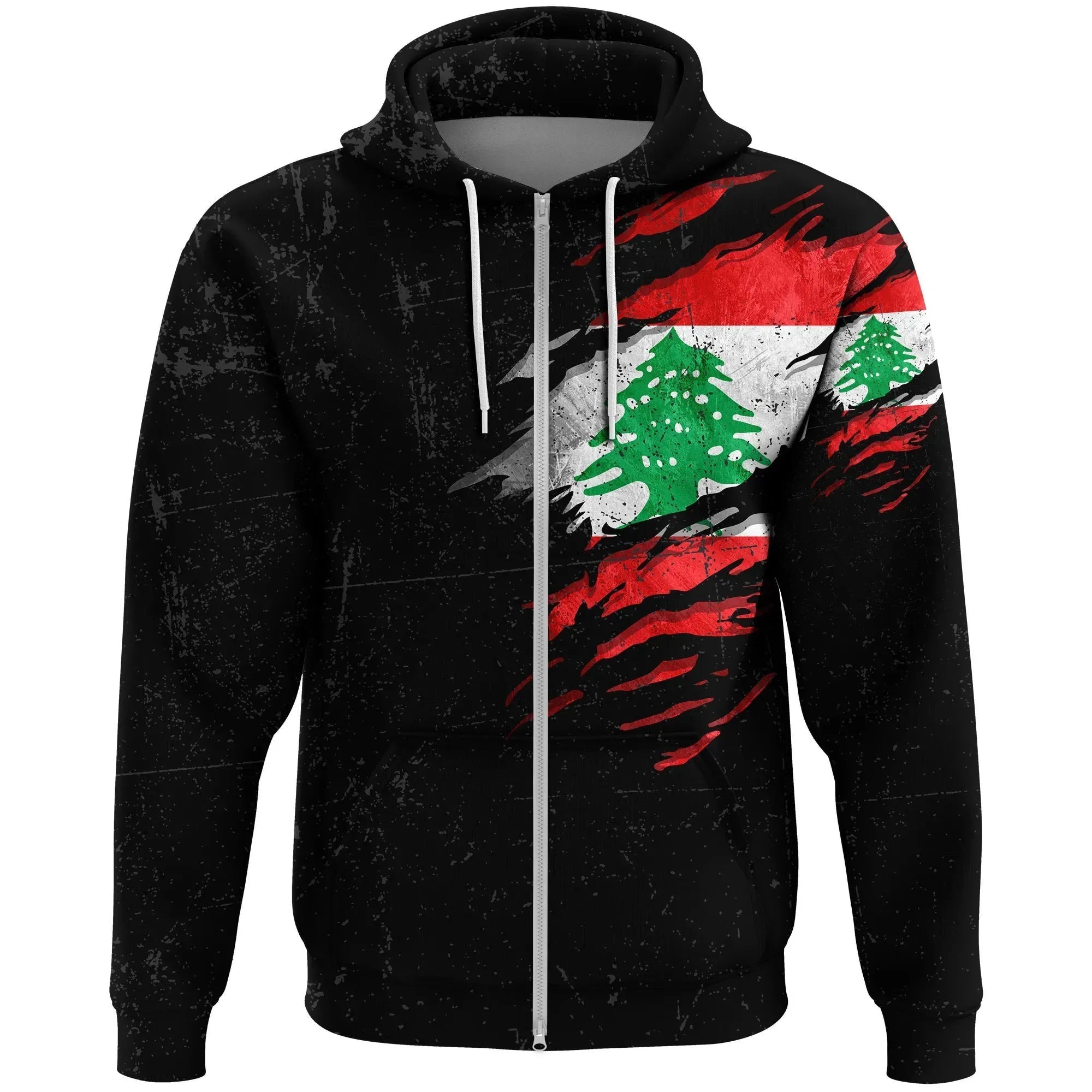 Lebanon In Me Zip 3D  Hoodie Special Grunge Style