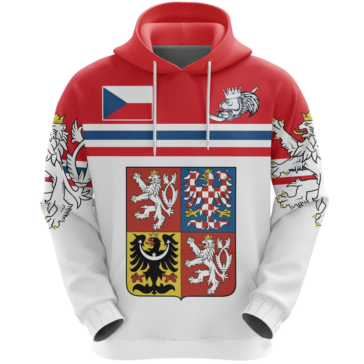 Czech Republic Hockey 3D  Hoodie Hockey Lion