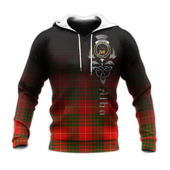 Cameron Modern Clan Tartan Hoodie, Family Crest Pullover Hoodie Alba Celtic K23