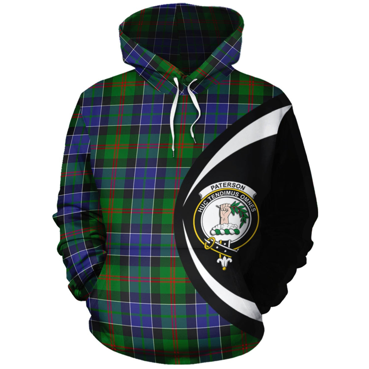 Paterson Clan Scotland Hoodie Tartan Plaid Hoodie Circle Style