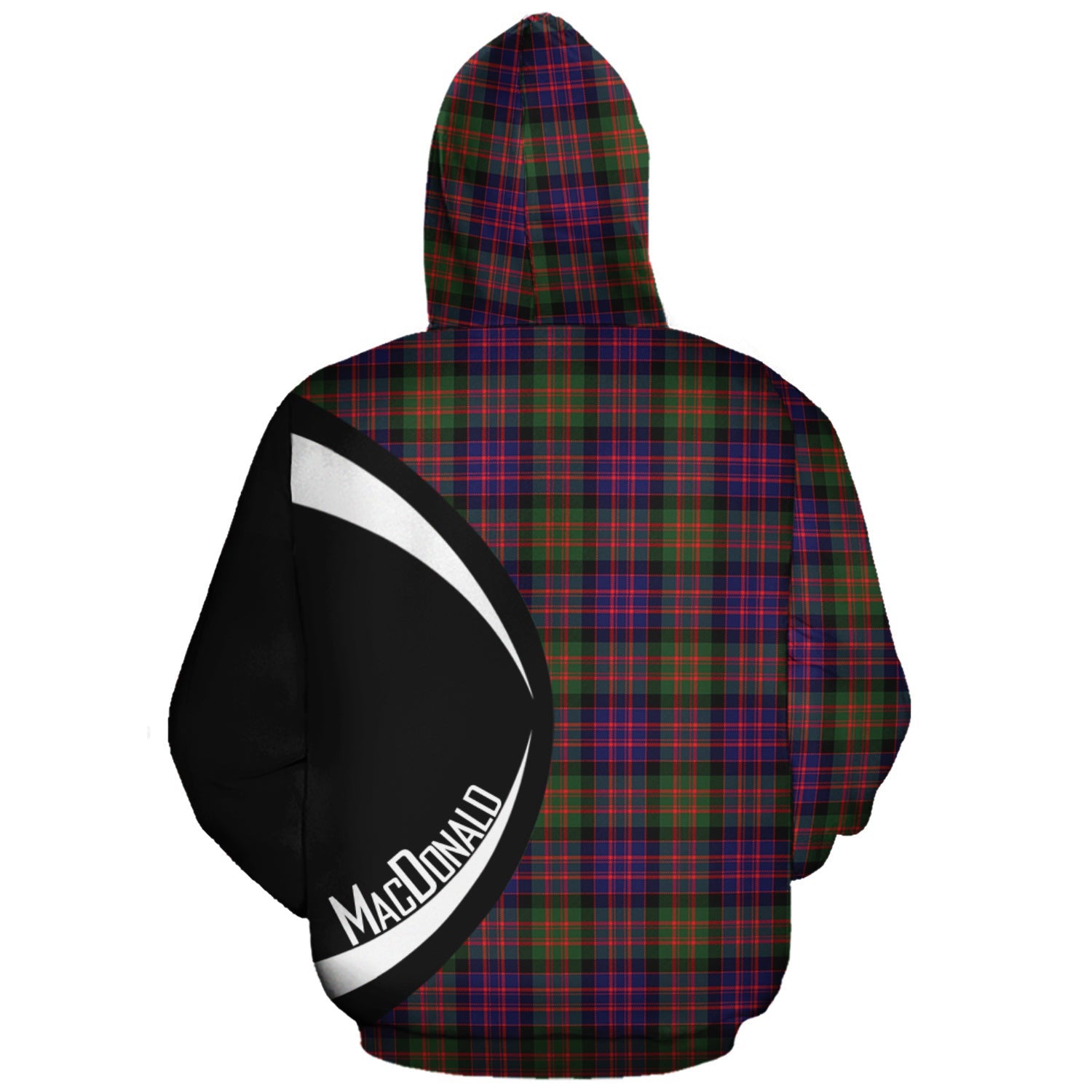 MacDonald Modern Clan Scotland Hoodie Tartan Plaid Hoodie Circle Style