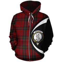 MacQueen Clan Scotland Hoodie Tartan Plaid Hoodie Circle Style