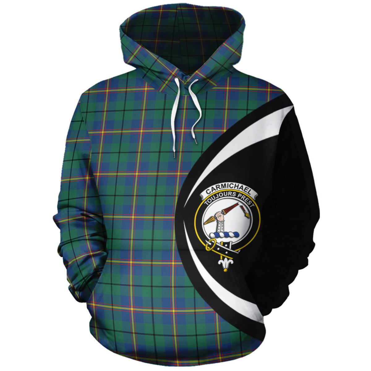 Carmichael Ancient Clan Scotland Hoodie Tartan Plaid Hoodie Circle Style