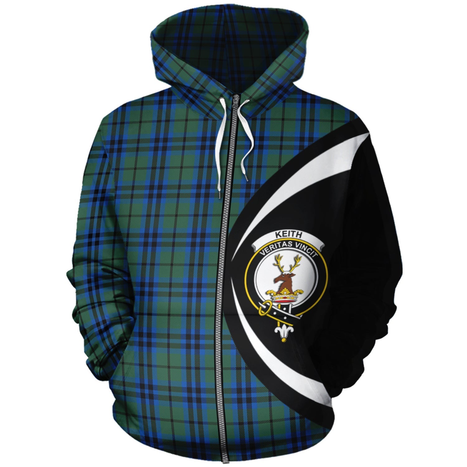 Keith Clan Scotland Hoodie Tartan Plaid Hoodie Circle Style