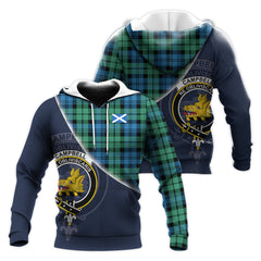 Campbell Ancient 01 Hoodie Family Crest Hoodie For Men And Women Custom Scotland Flag Half Style