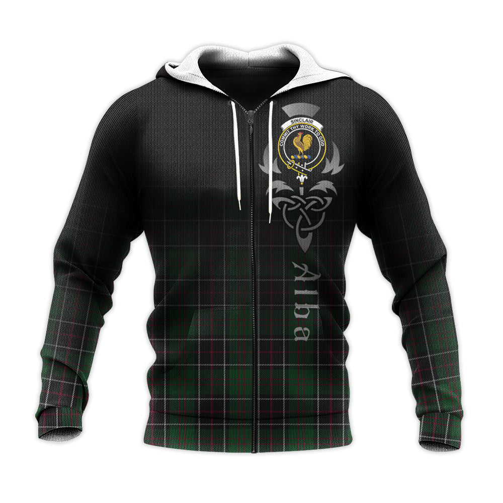 Sinclair Hunting Clan Tartan Hoodie, Family Crest Pullover Hoodie Alba Celtic K23