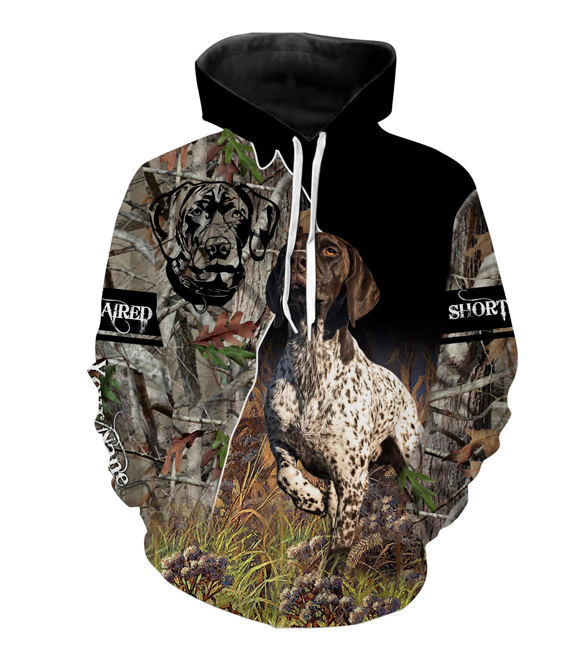 German ShorthaiRed Pointer Best Hunting Dog Camo Full Printing Hoodie Personalized Gsp Dog Bird Hunting Gifts