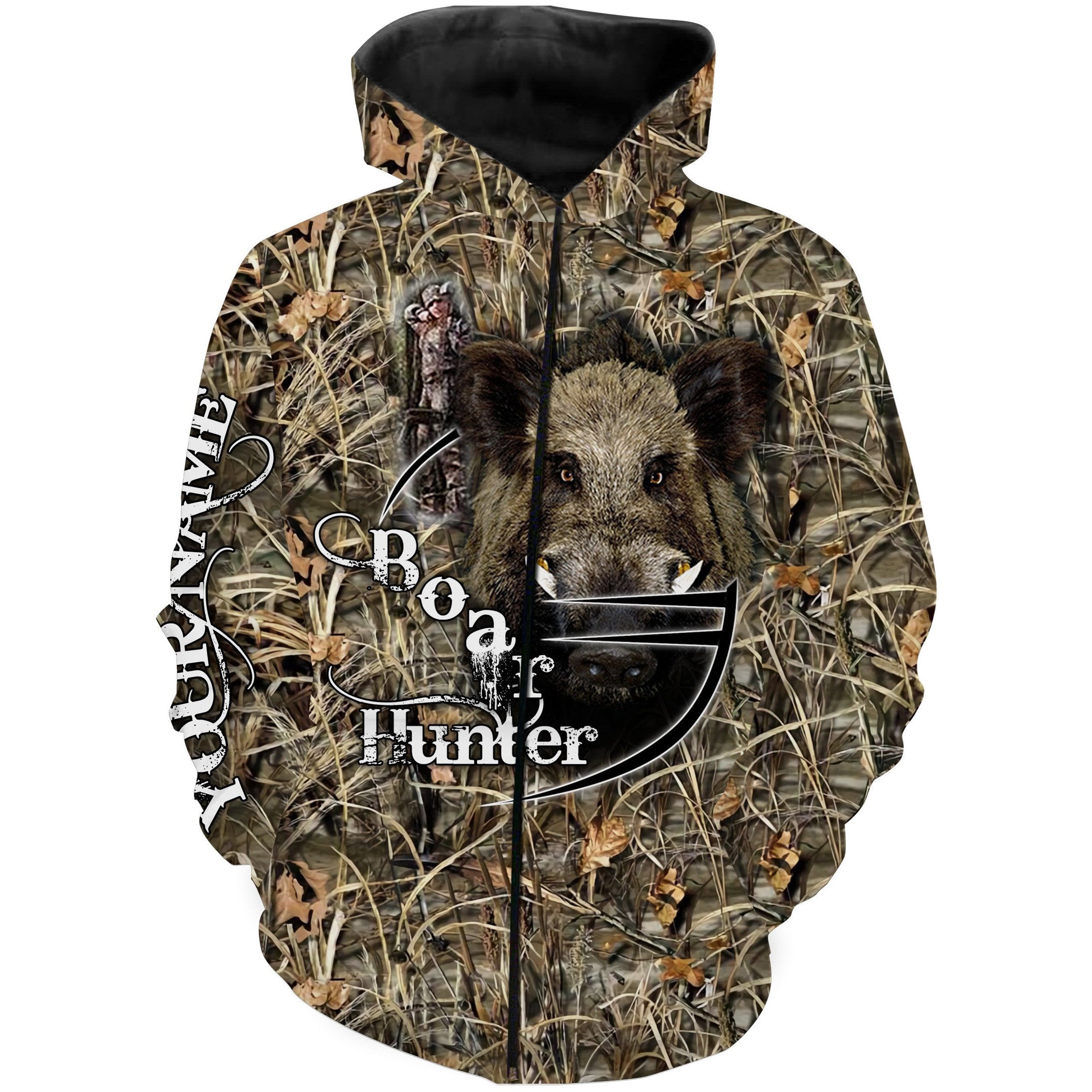 Wild Boar Hunting Clothing Camo Hunting Shirts Customize Name 3D All Over Printed Shirt, Leggings, Gift For Hog Hunter