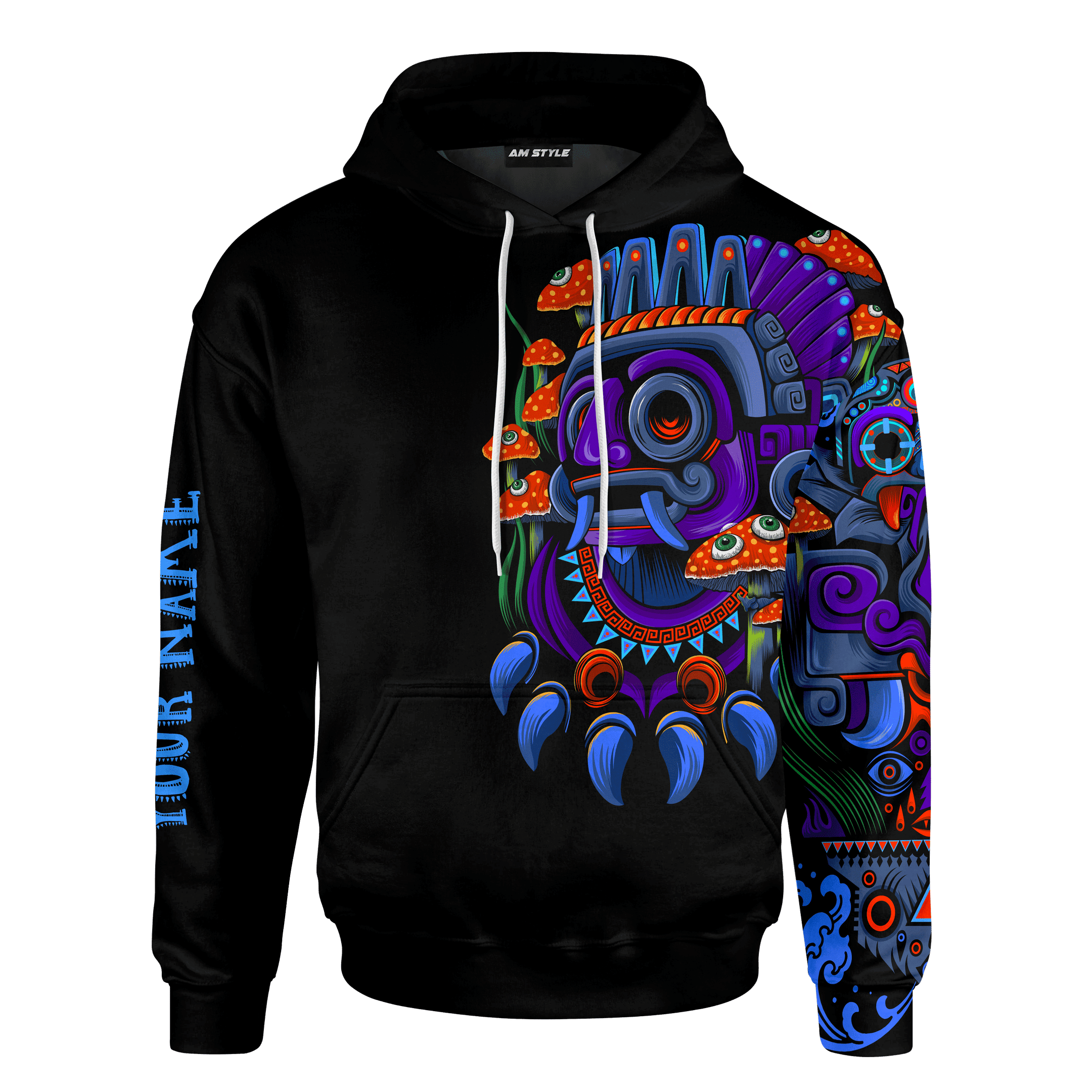 Aztec Tlaloc Mexica God Mural Art Customized 3D All Over Printed Hoodie