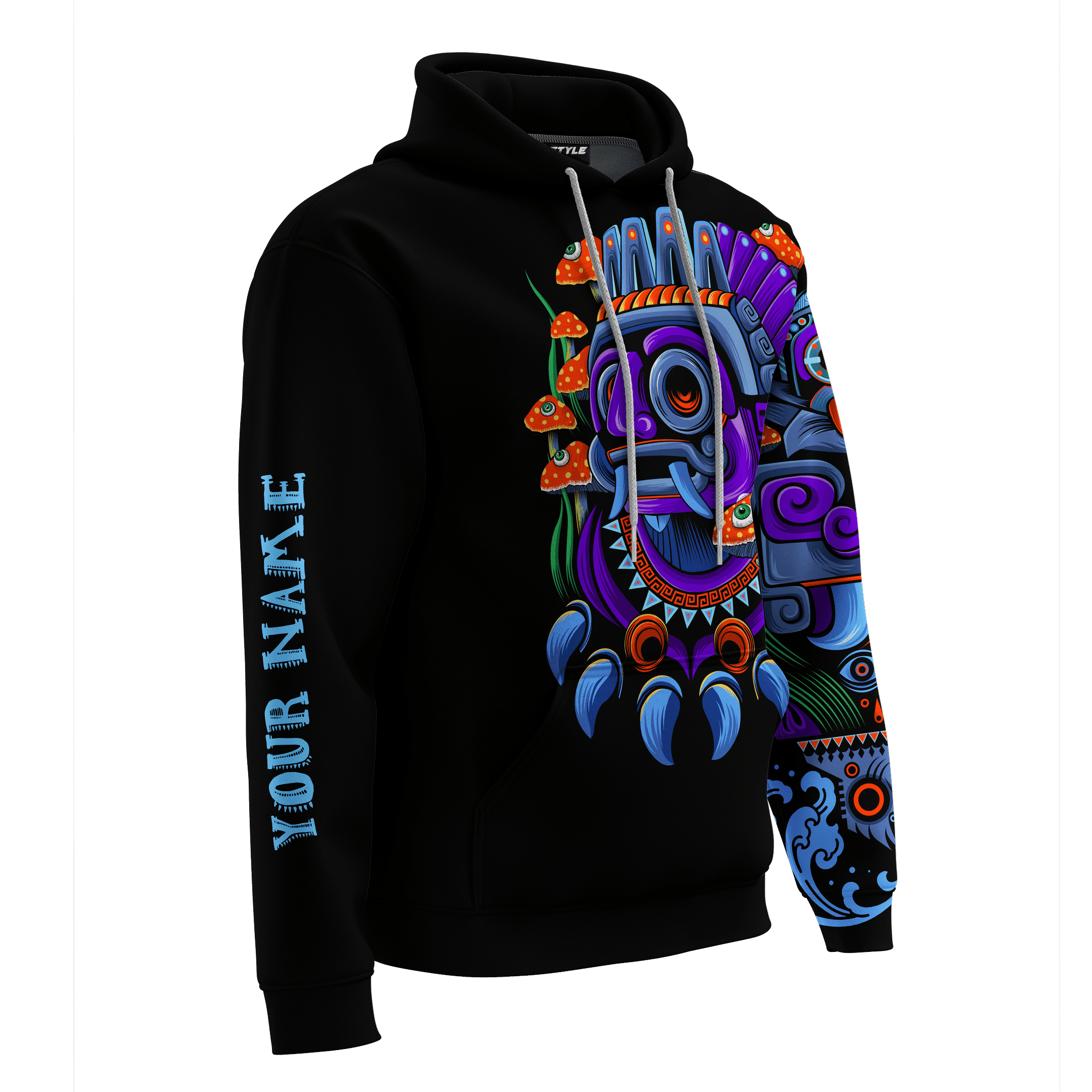 Aztec Tlaloc Mexica God Mural Art Customized 3D All Over Printed Hoodie