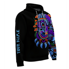 Aztec Tlaloc Mexica God Mural Art Customized 3D All Over Printed Hoodie