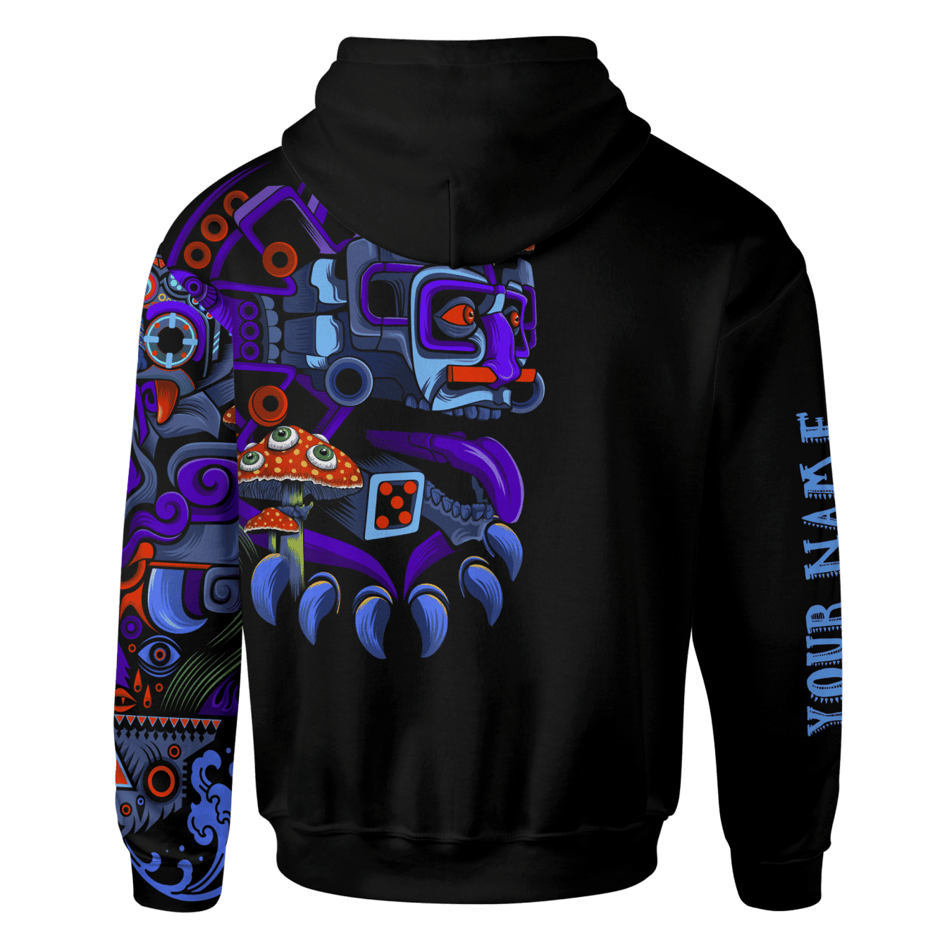 Aztec Tlaloc Mexica God Mural Art Customized 3D All Over Printed Hoodie