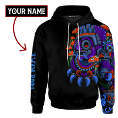 Aztec Tlaloc Mexica God Mural Art Customized 3D All Over Printed Hoodie