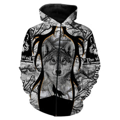 Winter Wolf Hunting Wolf Shirt Camo 3D All Over Printed Shirts, Custom Gifts For Wolf Lovers