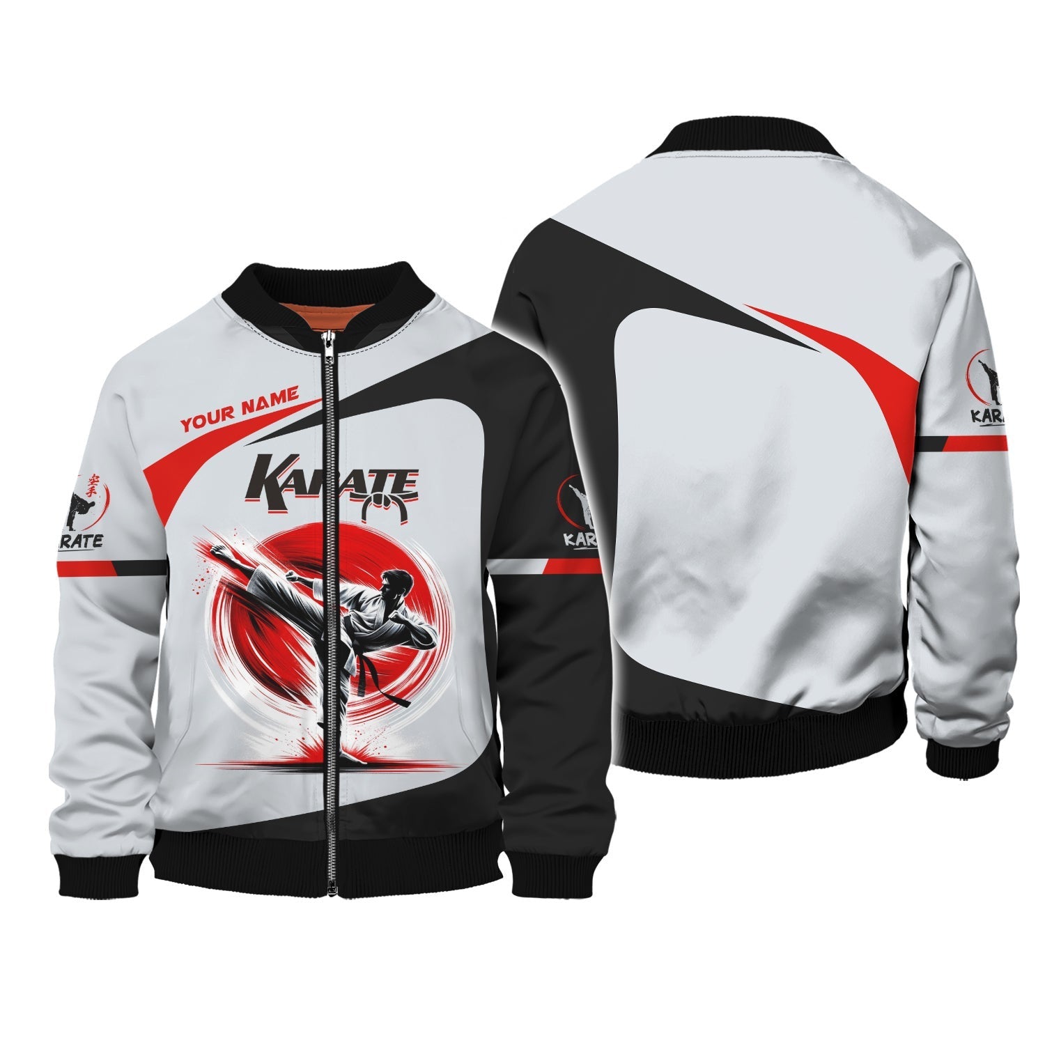 Karate Man Shirt Custom Name 3D Karate Zippe Hoodie Personalized Gift For Karate Lovers