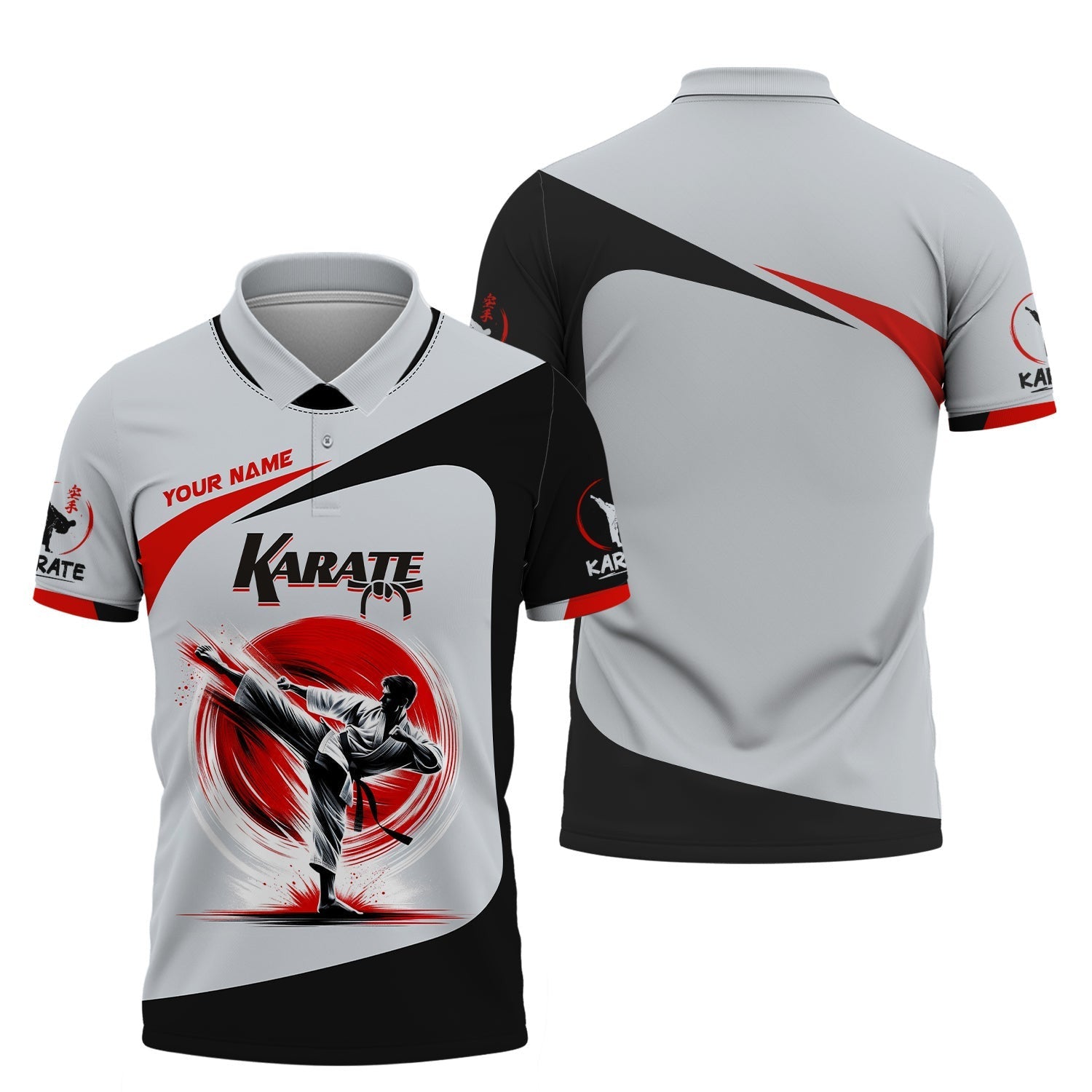 Karate Man Shirt Custom Name 3D Karate Zippe Hoodie Personalized Gift For Karate Lovers