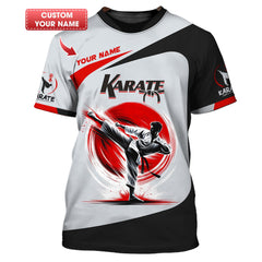 Karate Man Shirt Custom Name 3D Karate Shirt Personalized Gift For Karate Lovers