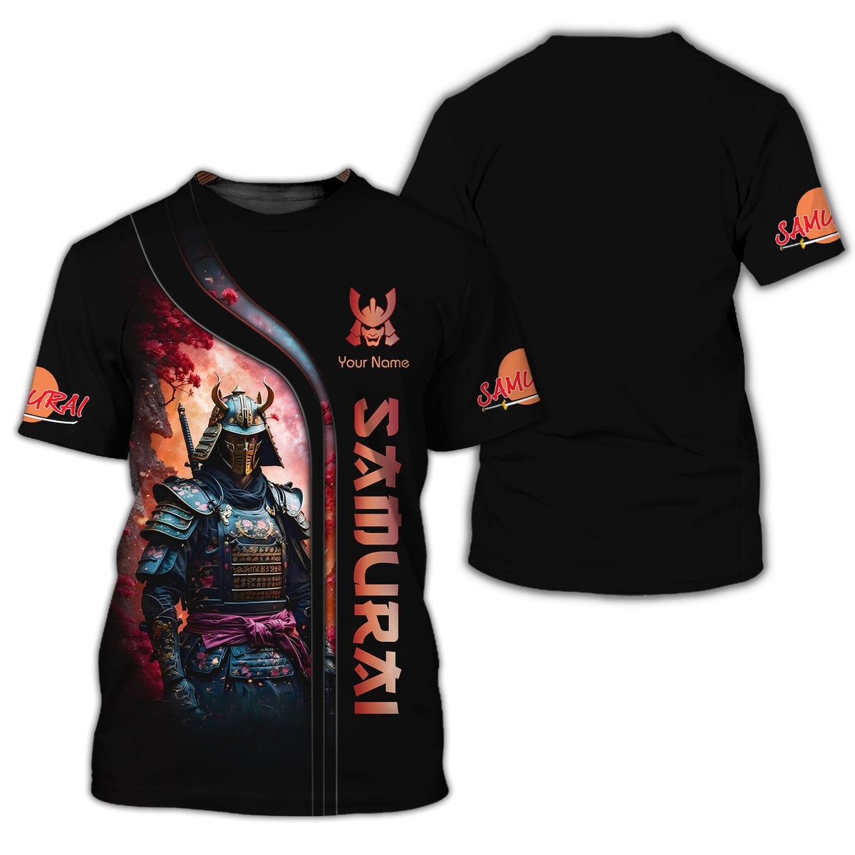 Samurai Personalized Name 3D Shirt Custom Gift For Samurai Lovers