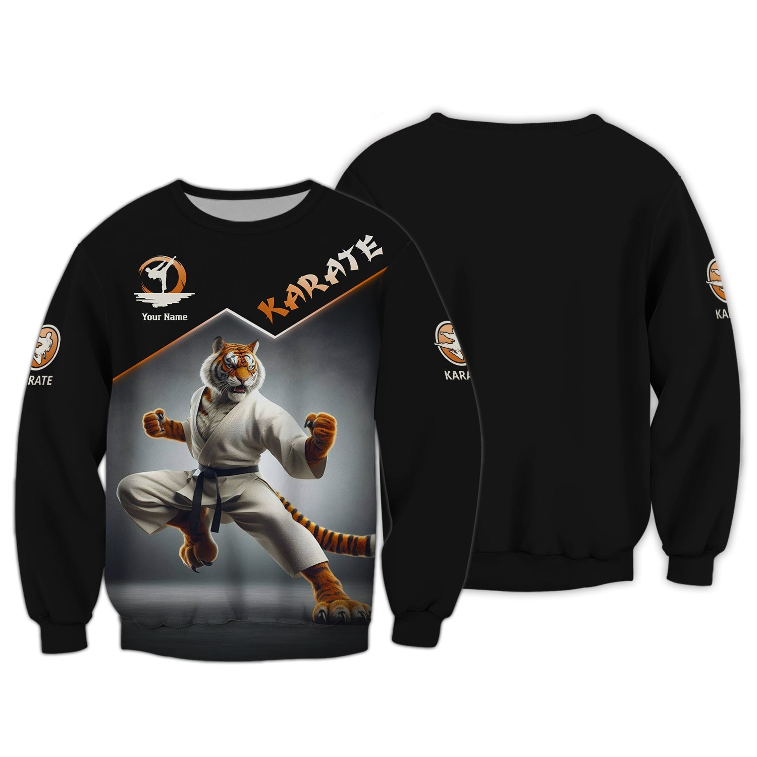 Personalized Karate Tiger Zipper Hoodie - Unleash Your Inner Warrior