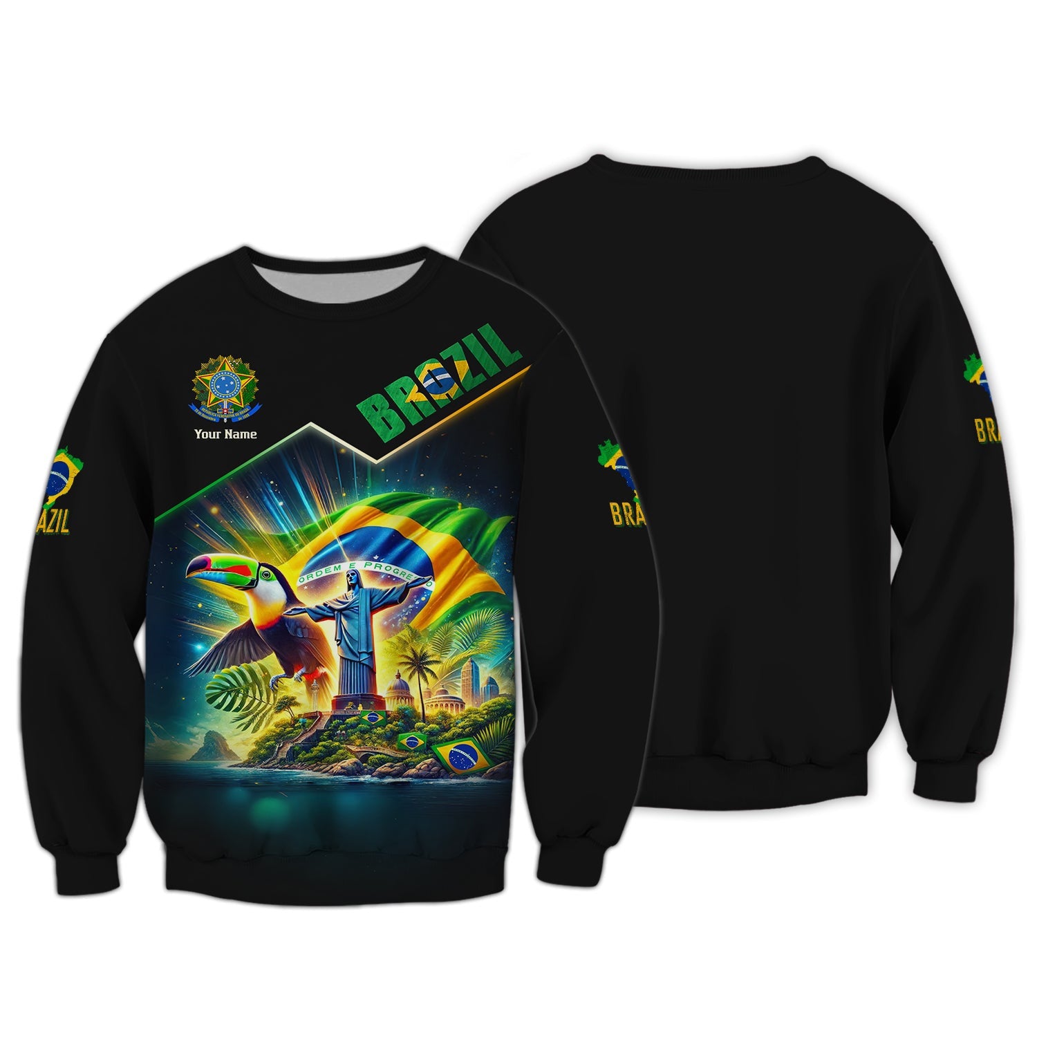 Brazil Life Shirt Custom Name 3D Full Print Brazil Shirt Gift For Brazil Lovers