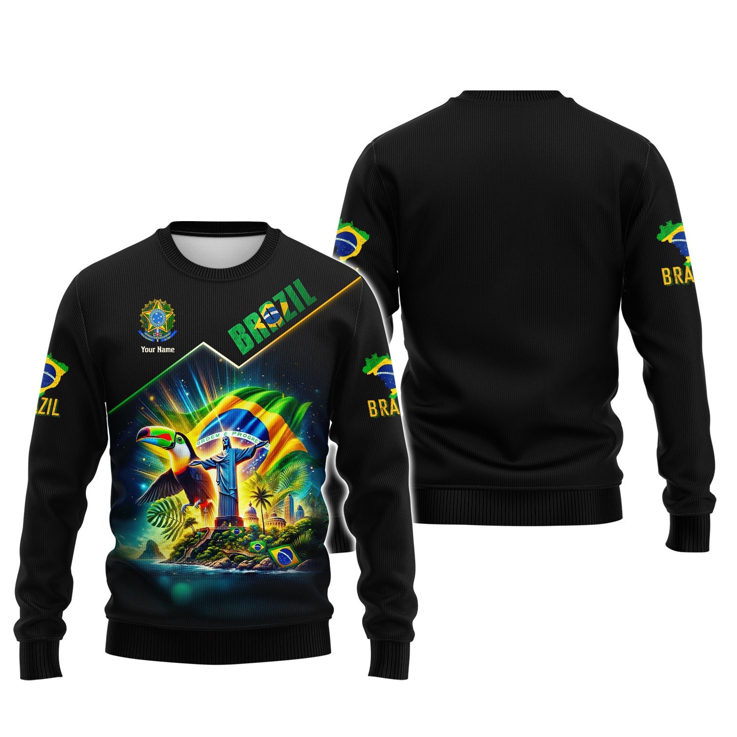 Brazil Life Shirt Custom Name 3D Full Print Brazil Shirt Gift For Brazil Lovers