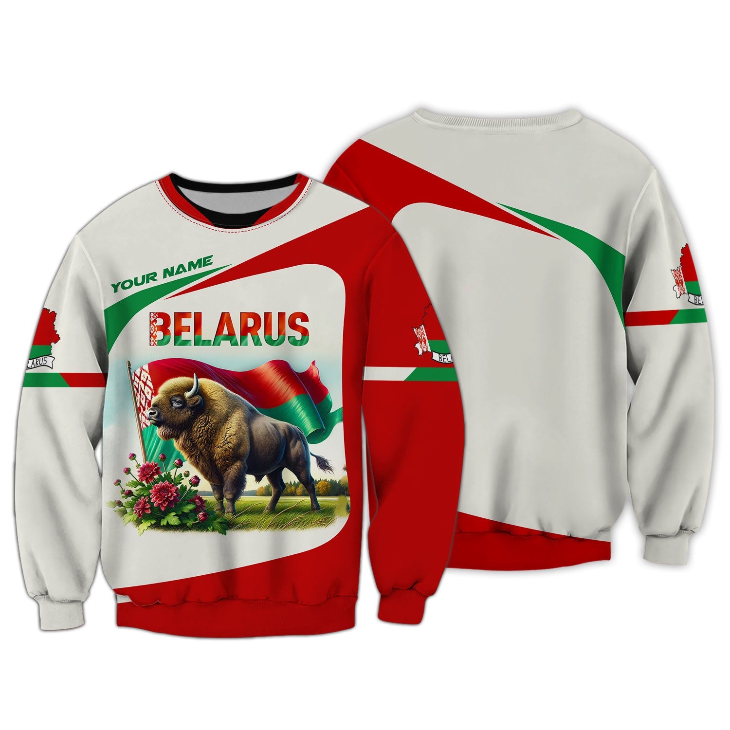 3D Full Print Belarus Shirt Personalized Name Gift For Belarus Lovers