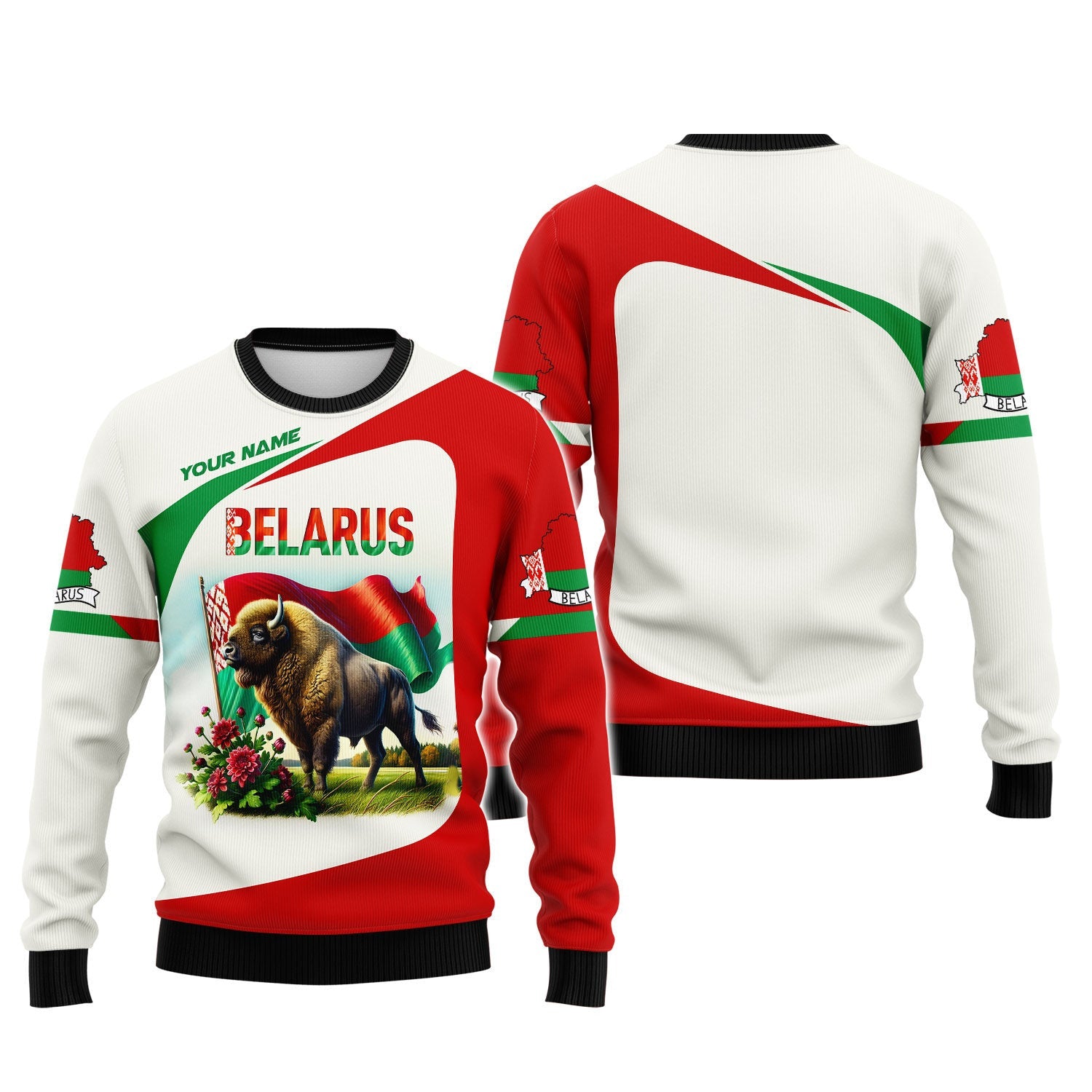 3D Full Print Belarus Shirt Personalized Name Gift For Belarus Lovers