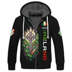 Celtic Cross Custom T- Shirts Ireland 3D Zipper Hoodie Gif For Irish Lover