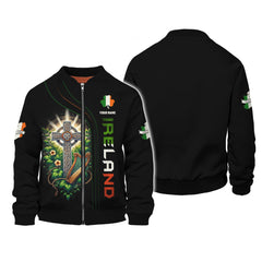 Celtic Cross Custom T- Shirts Ireland 3D Zipper Hoodie Gif For Irish Lover