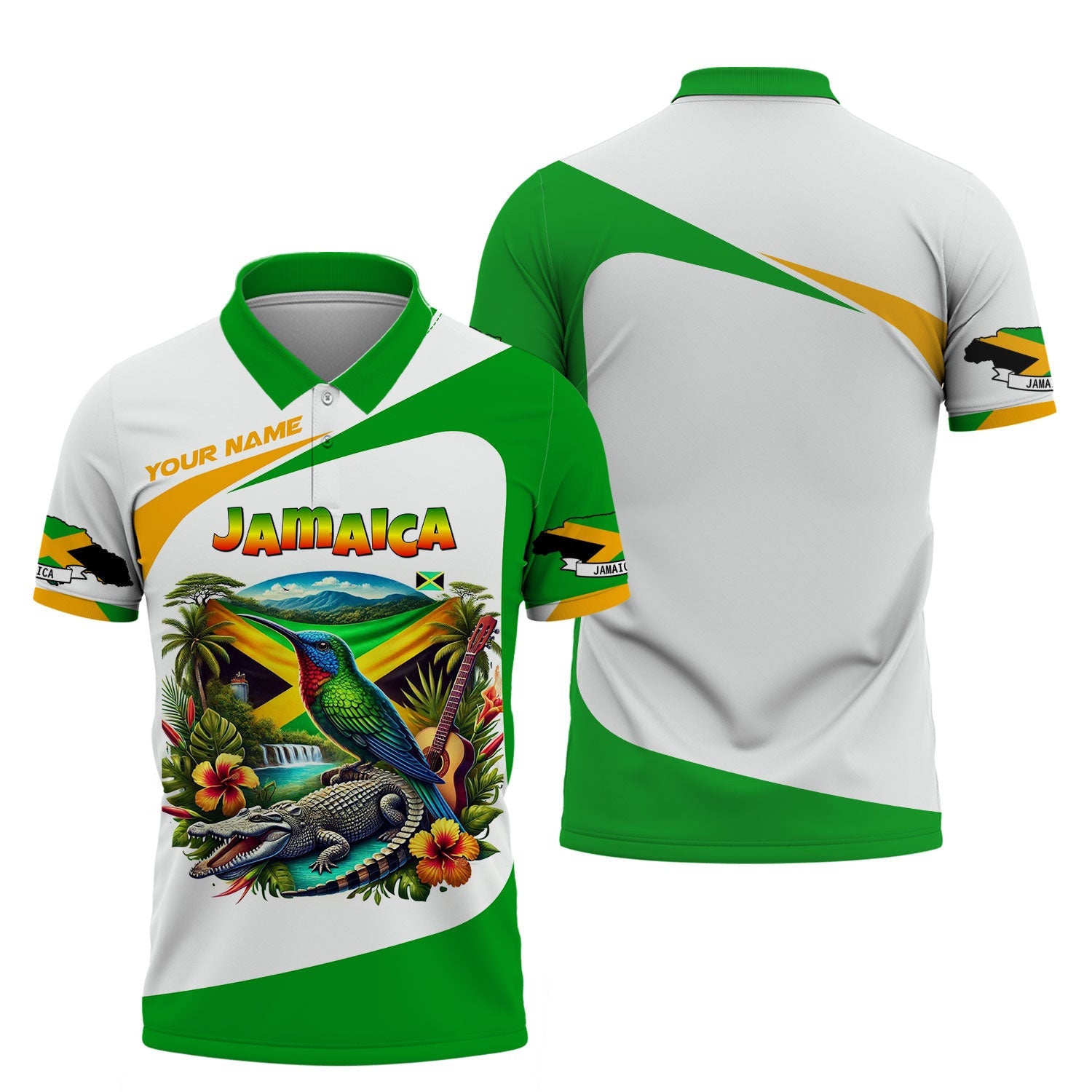 3D Full Print Jamaica Shirt Personalized Name Gift For Jamaica Lovers