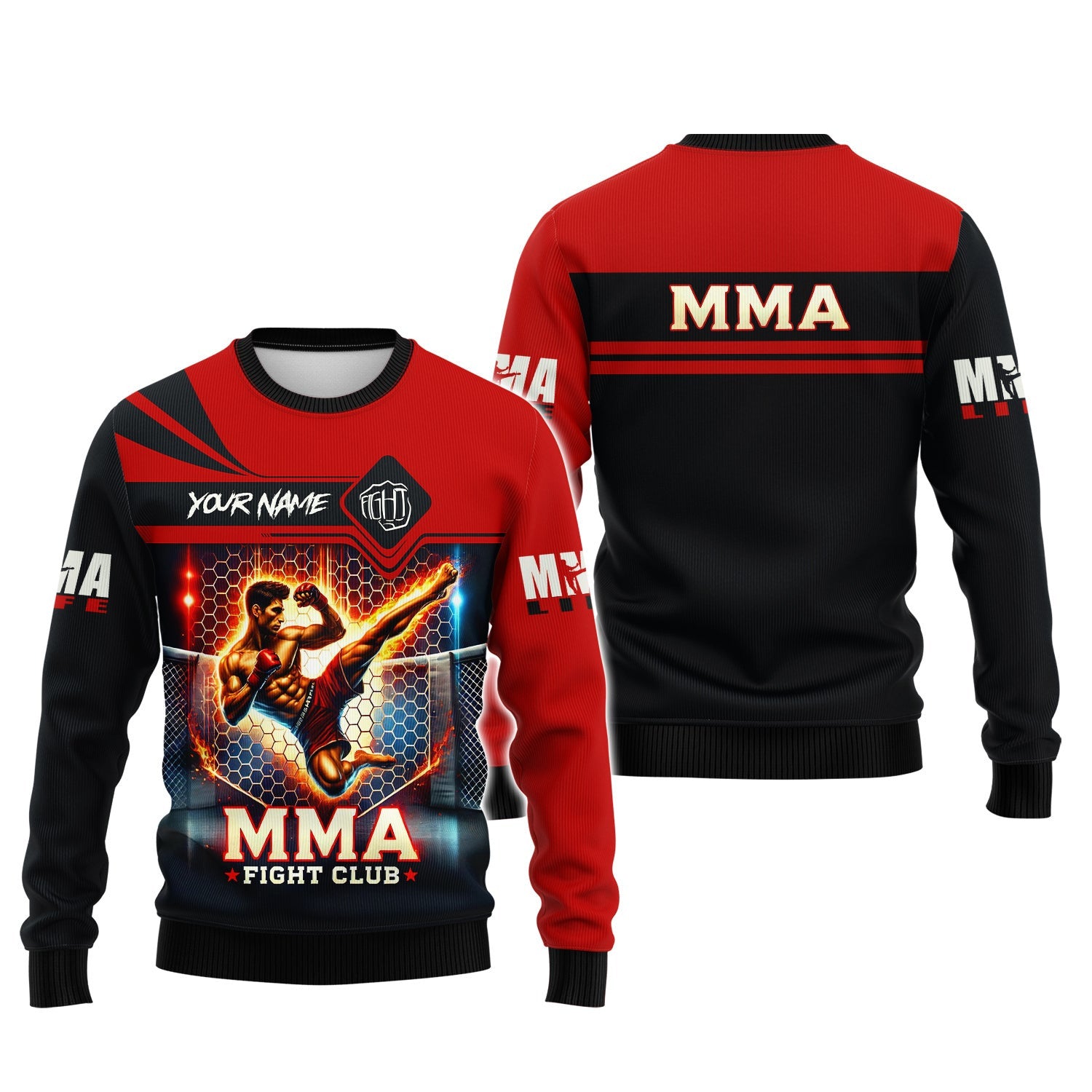 3D Full Print MMA Shirt Personalized Name Gift For MMA Lovers