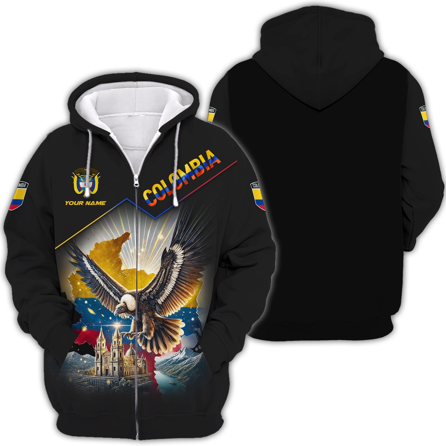 Wings Over Colombia Custom T-Shirts Gif For Colombian Lovers