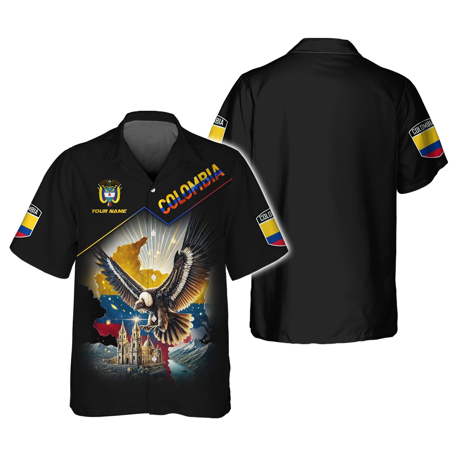 Wings Over Colombia Custom T-Shirts Gif For Colombian Lovers