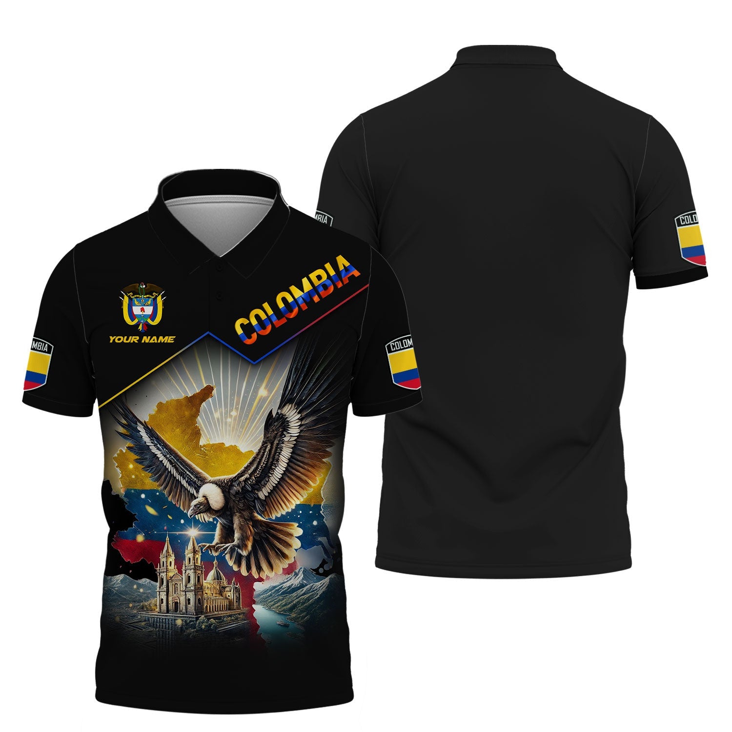 Wings Over Colombia Custom T-Shirts Gif For Colombian Lovers