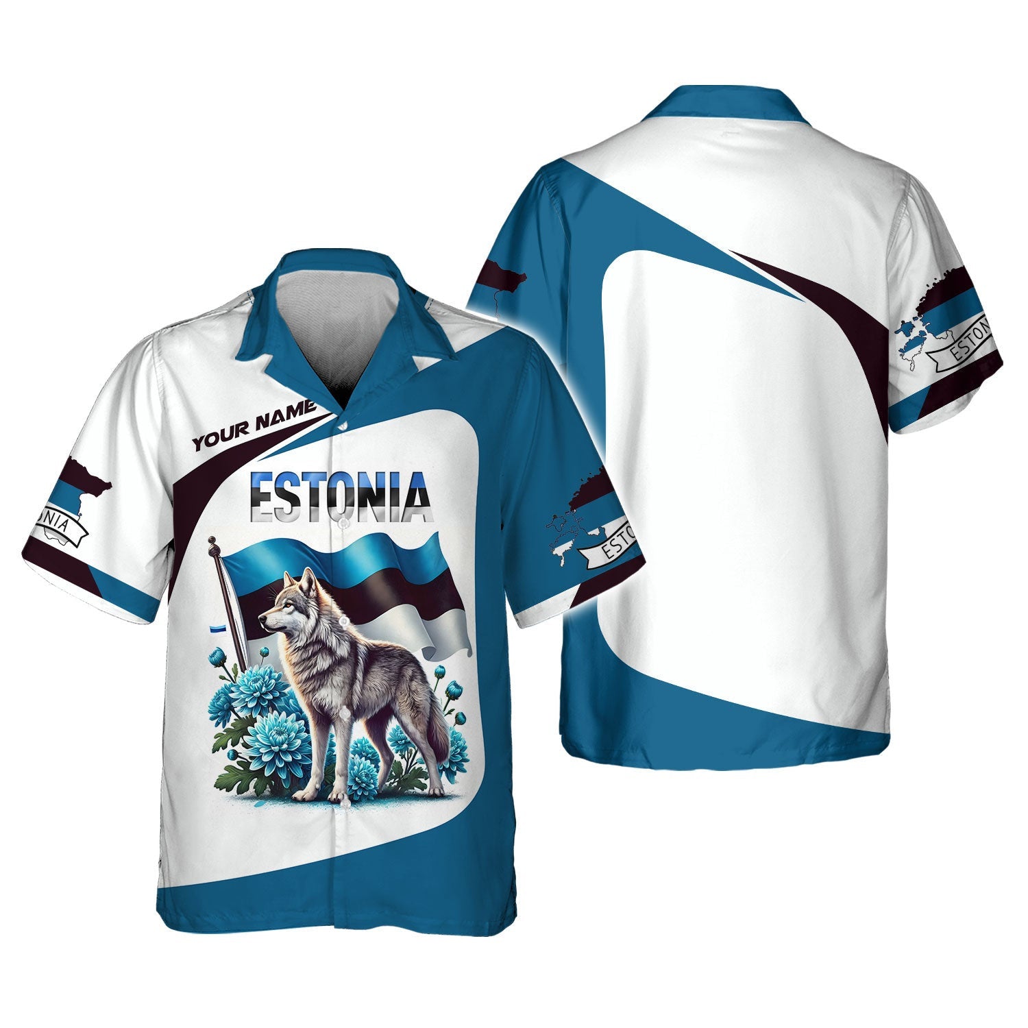 3D Full Print Estonia Shirt Personalized Name Gift For Estonia Lovers