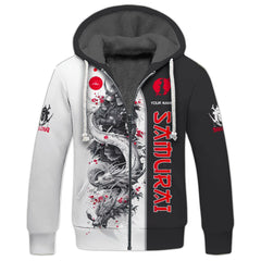 Samurai Custom Name Shirt White Dragon With Samurai 3D Shirts