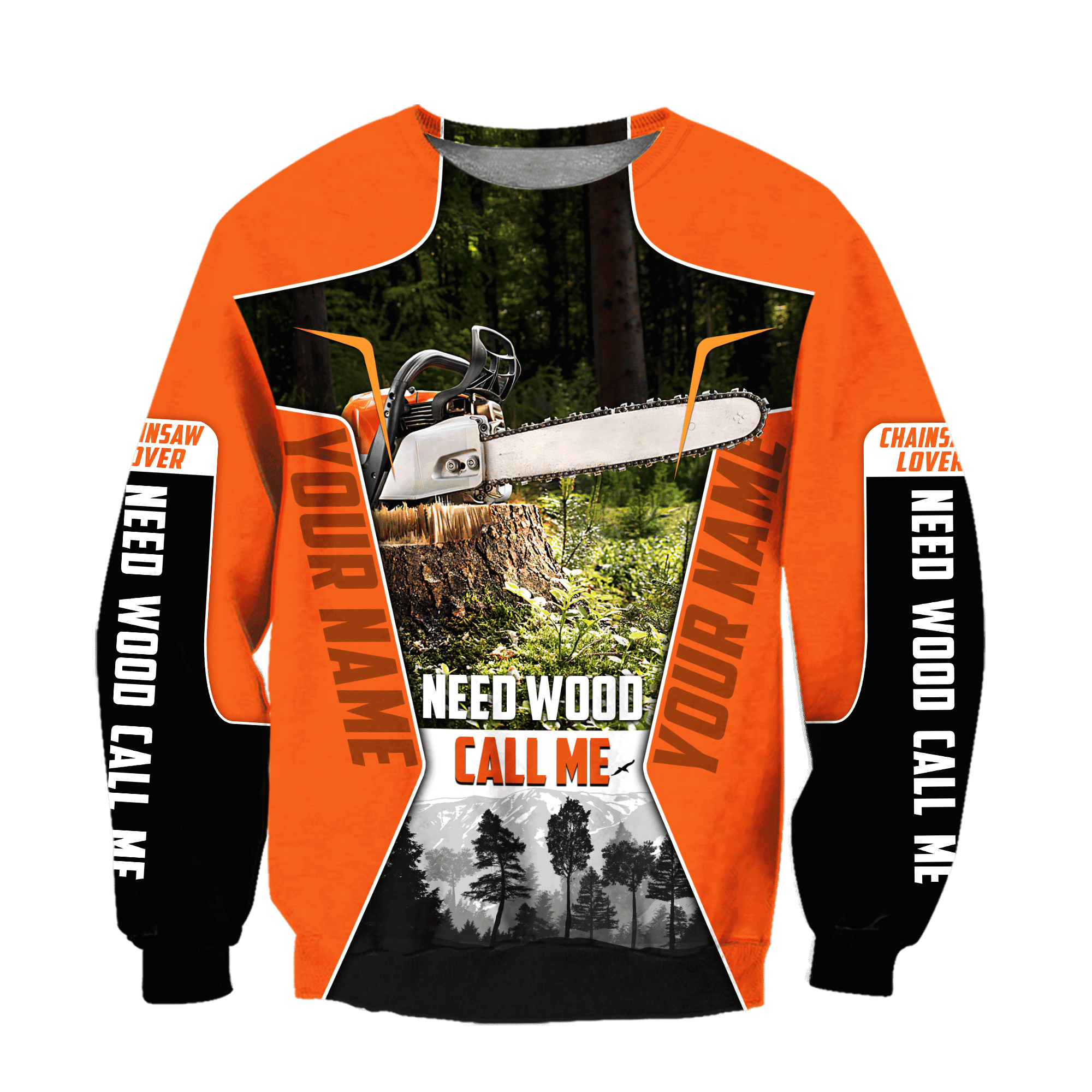 3D Chainsaw Logger Custom Name Unisex Shirts Pi16102004 - Amaze Style��??��?-Apparel