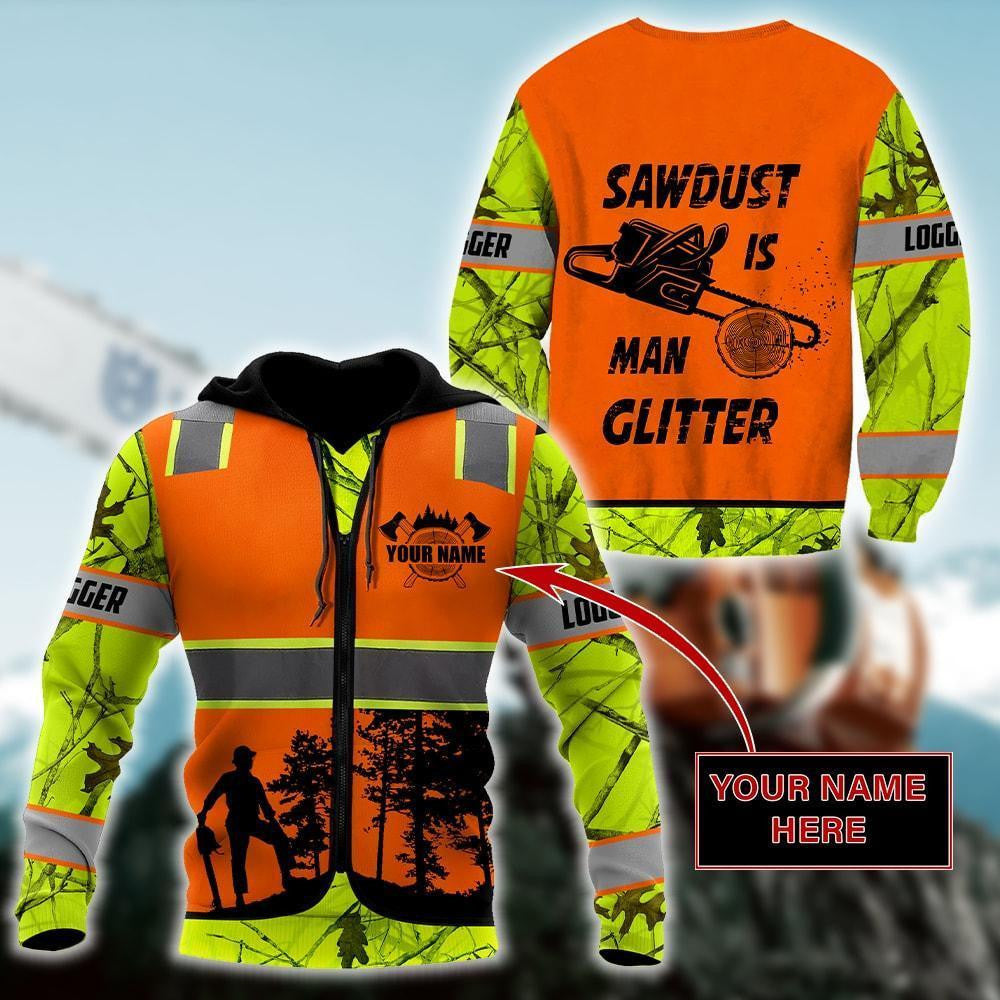 3D Chainsaw Logger Quotes Custom Name Unisex Shirts AM112047 - Amaze Style��??��?-Apparel