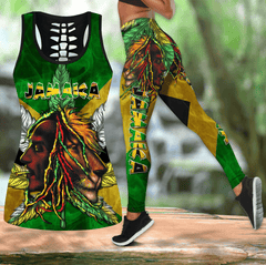 Jamaica legging + hollow tank combo HAC160707S - Amaze Style��??��?-Apparel