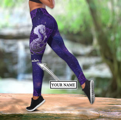 Dragon purple legging + hollow tank combo custom name - Amaze Style��??��?