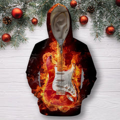 3D All Over Print Fire Guitar Shirts HG - Amaze Style��??��?