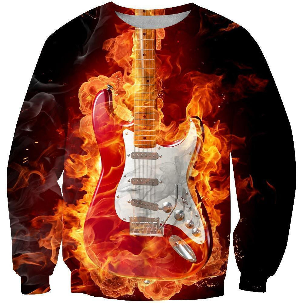 3D All Over Print Fire Guitar Shirts HG - Amaze Style��??��?