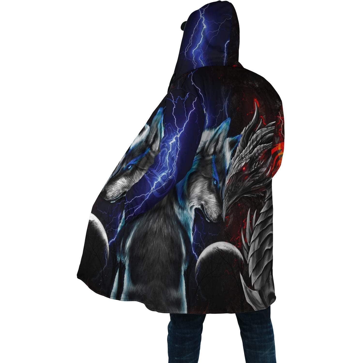 Cloak dragon & wolf 3d hoodie shirt for men and women AM092029 - Amaze Style��??��?-Apparel