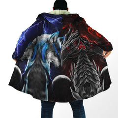 Cloak dragon & wolf 3d hoodie shirt for men and women AM092029 - Amaze Style��??��?-Apparel