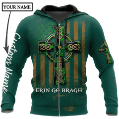 Irish St.Patrick Irish by blood 3d hoodie shirt for men and women custom name - TrendZoneTee