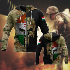 Hungary Army Helmet Unisex Adult Hoodies